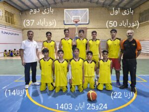 برد مقتدرانه تیم نونهالان و نوجوانان بسکتبال دلفان